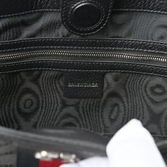 BALENCIAGA Black Leather Tote Bag - Picture 8 of 10
